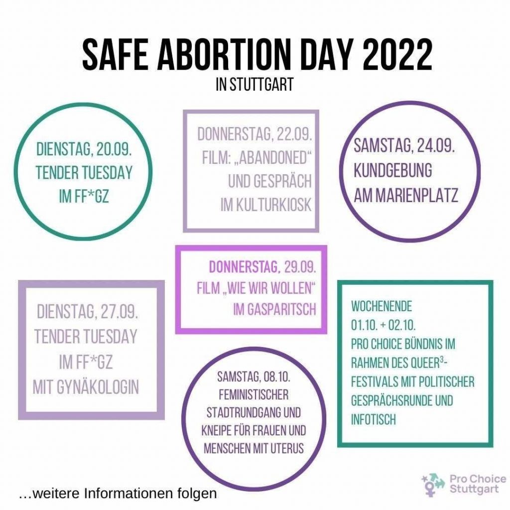 Aktionsmonat zum Safe Abortion Day 2022